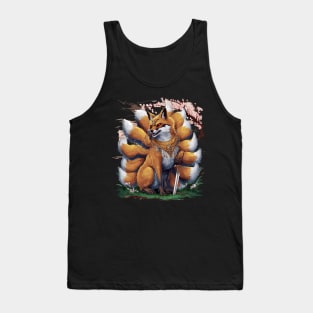 Majestic Kitsune T-shirt - Japanese Mythology Inspired Design Tank Top